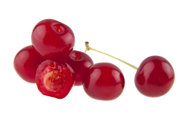 Cherry diisolasi pada latar belakang putih — Stok Foto