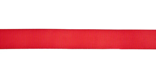 Red ribbon isolated on white background — Stock Photo, Image