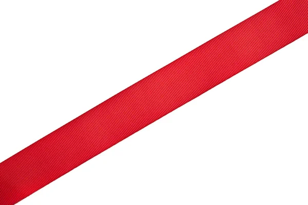 Nastro rosso isolato su sfondo bianco — Foto Stock