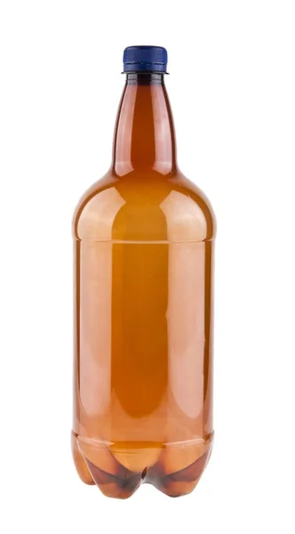 Botella de plástico aislado sobre fondo blanco — Foto de Stock