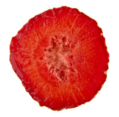 Çilek beyaz arkaplanda izole edildi