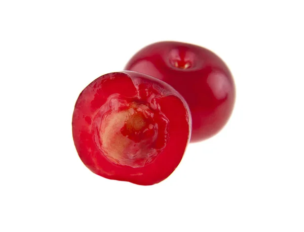 Red cherry isolated on white background — Stock Photo, Image
