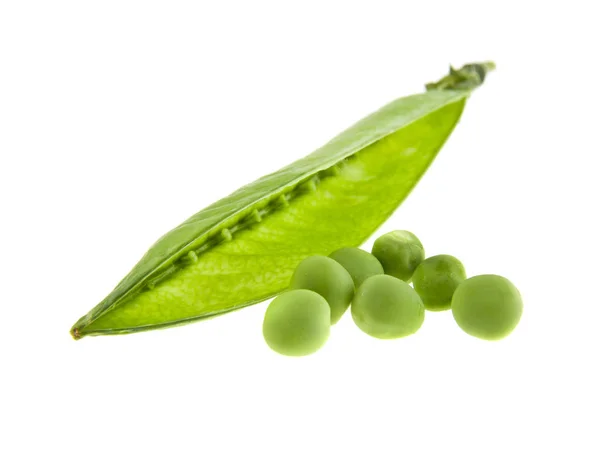 Green peas isolated on white background — Stock Photo, Image