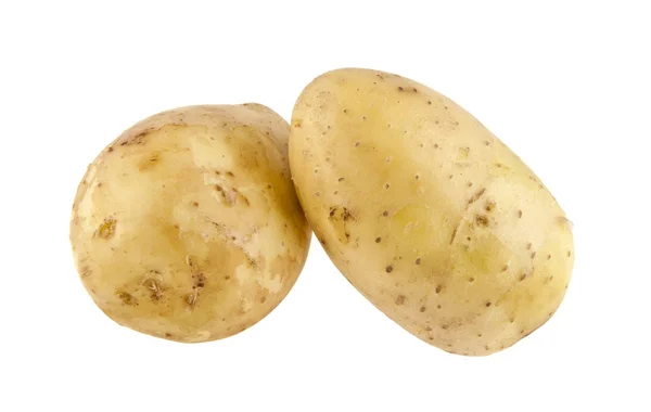 クローズ アップ ホワイト バック グラウンドで分離されたジャガイモ — ストック写真