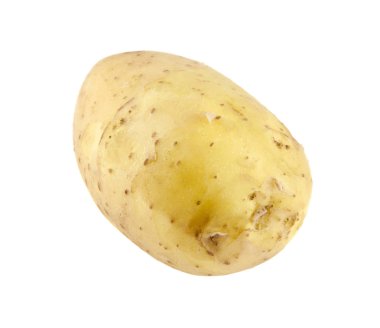 Beyaz arkaplanda izole edilmiş patates