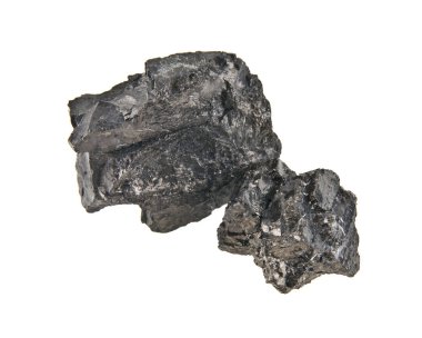 kömür beyaz arkaplanda izole edildi