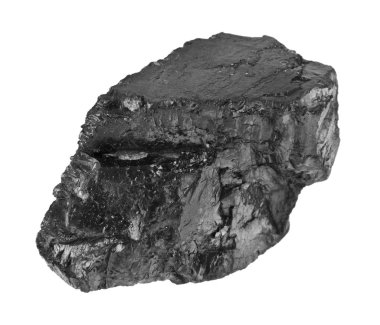 Beyaz arka plan closeup izole kömür