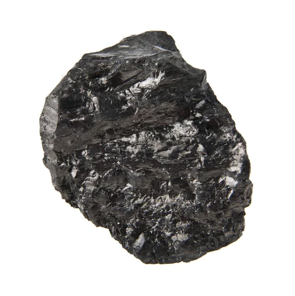 흰색 배경 근접 촬영에 고립 된 석탄 — 스톡 사진