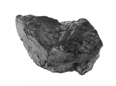 Beyaz arka plan closeup izole kömür