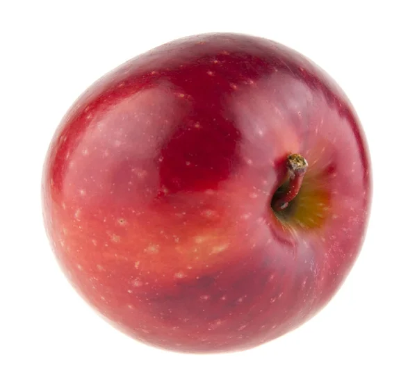 Κόκκινα μήλα που απομονώνονται σε λευκό φόντο κινηματογράφηση σε πρώτο πλάνο — Φωτογραφία Αρχείου