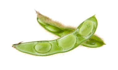 Soya fasulyesi beyaz arkaplanda izole