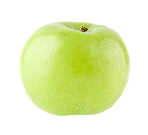 Groene appel geïsoleerd op een witte achtergrond closeup — Stockfoto