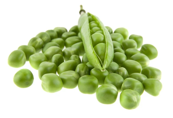 Guisantes aislados sobre fondo blanco — Foto de Stock