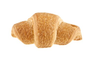 Kruvasanlar beyaz arkaplanda izole edilmiş.