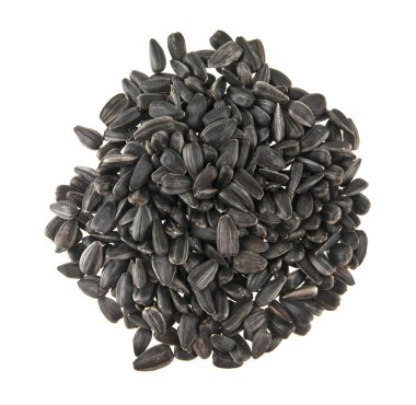 Beyaz arka plan closeup izole Ayçekirdeği