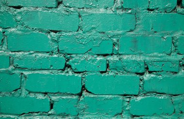 Eski yeşil tuğla duvar arka plan yakın çekim olarak