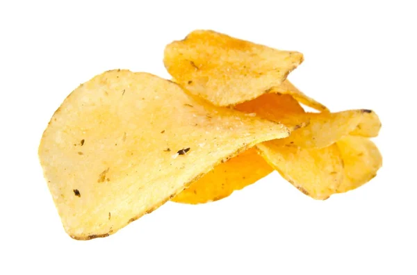 Chips isoliert auf weißem Hintergrund — Stockfoto