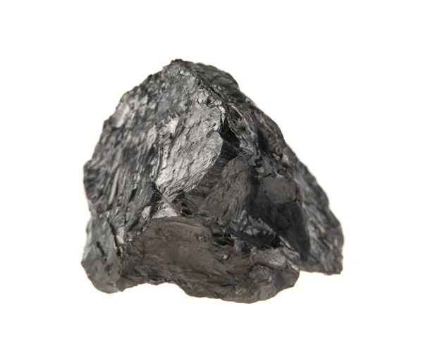 Вугілля ізольоване на білому фоні крупним планом — стокове фото