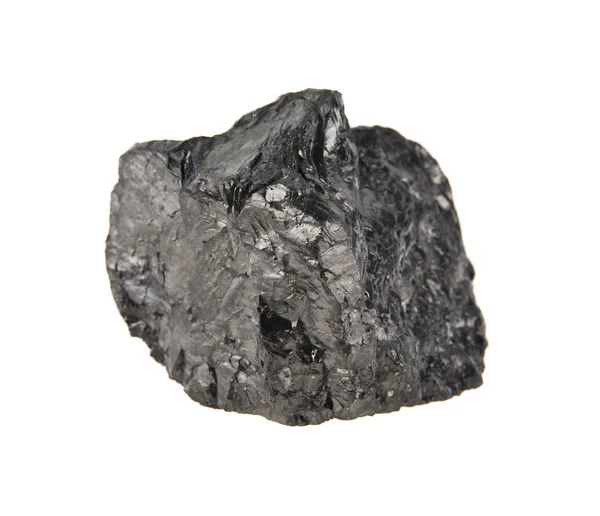 Uhlí, izolované na bílém pozadí closeup — Stock fotografie