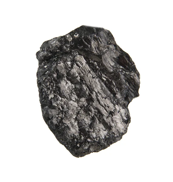 Carvão isolado no fundo branco close-up — Fotografia de Stock