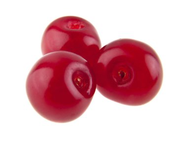 Beyaz arka plan closeup izole kiraz