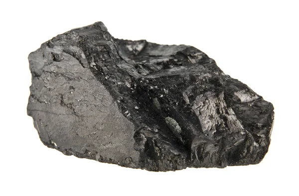 Coal isolated on white background close-up — Stock Photo, Image