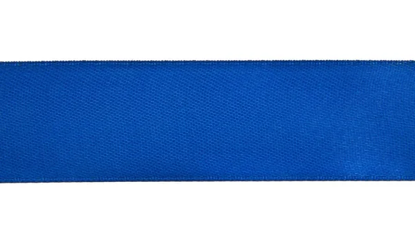 Blue ribbon isolated on white background close-up — Stock Photo, Image
