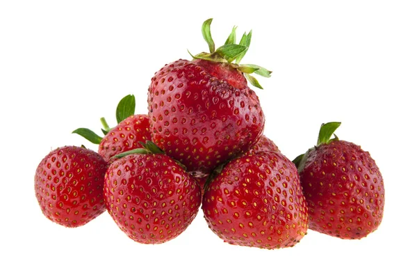 Erdbeere isoliert auf weißem Hintergrund Nahaufnahme — Stockfoto
