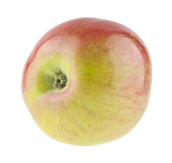 Красное яблоко выделено на белом фоне крупным планом — стоковое фото