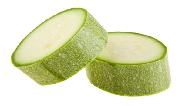 Zucchini isoliert auf weißem Hintergrund Nahaufnahme — Stockfoto