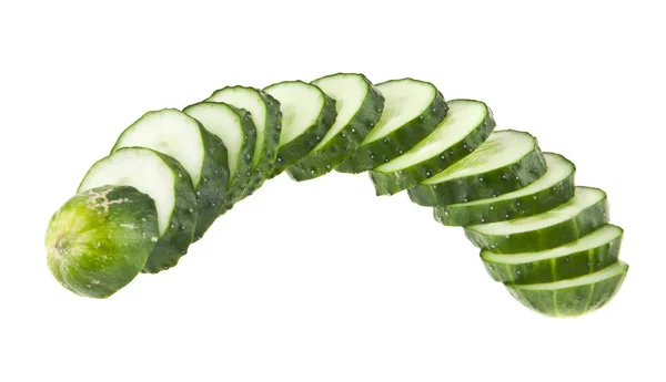 Cucumber isolated on white background closeup — Stock Photo, Image
