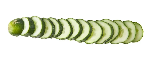 Cucumber isolated on white background closeup — Stock Photo, Image