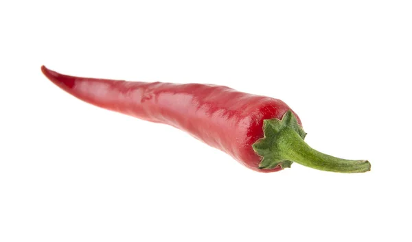 Röd paprika isolerad på vit bakgrund närbild — Stockfoto
