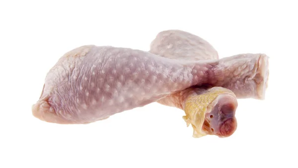 Gambe di pollo isolato su sfondo bianco primo piano — Foto Stock