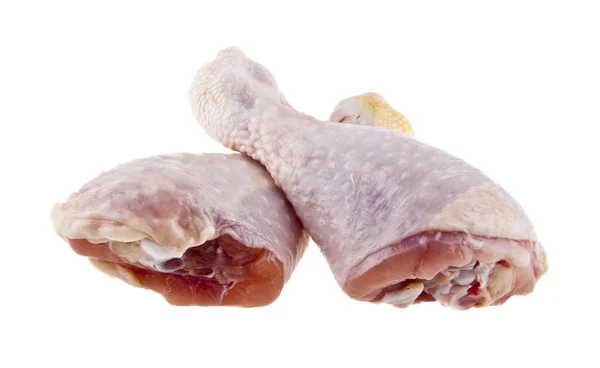 Gambe di pollo isolato su sfondo bianco primo piano — Foto Stock