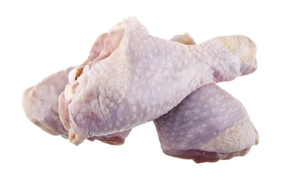 Gambe di pollo isolato su sfondo bianco primo piano — Foto Stock