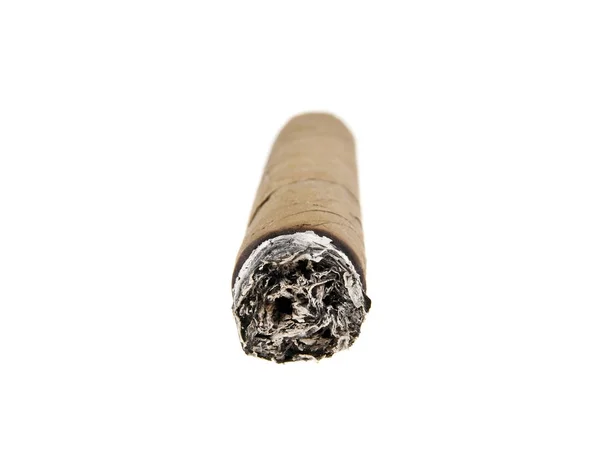 Cigarro aislado sobre fondo blanco primer plano —  Fotos de Stock