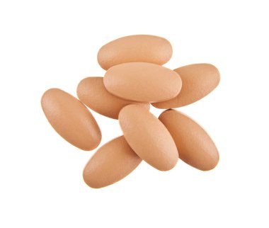 Beyaz arka plan closeup izole hapları