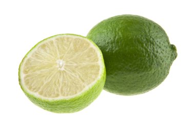 beyaz arkaplanda izole kireç