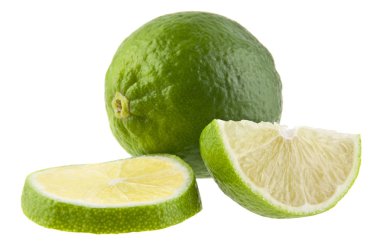 beyaz arkaplanda izole kireç