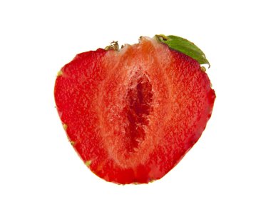 Beyaz arka plan closeup izole çilek