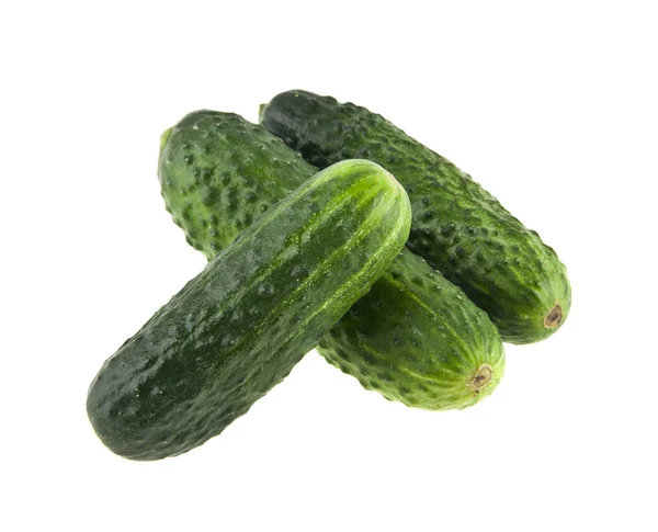 Cucumbers isolated on white background closeup — Stock Photo, Image