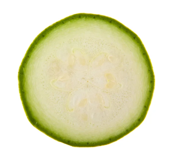 Zucchini isolerad på en vit bakgrund närbild — Stockfoto