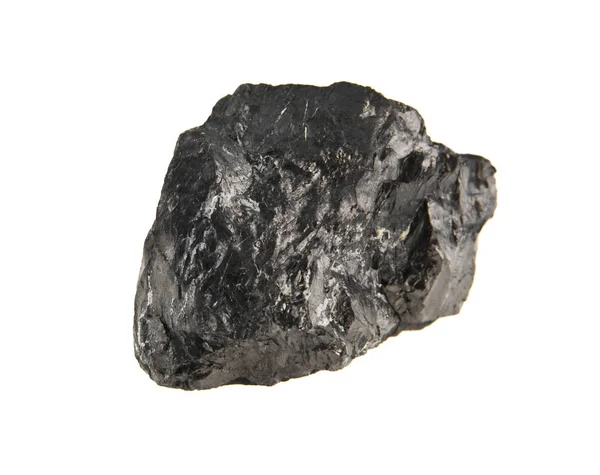 Carvão isolado no fundo branco close-up — Fotografia de Stock