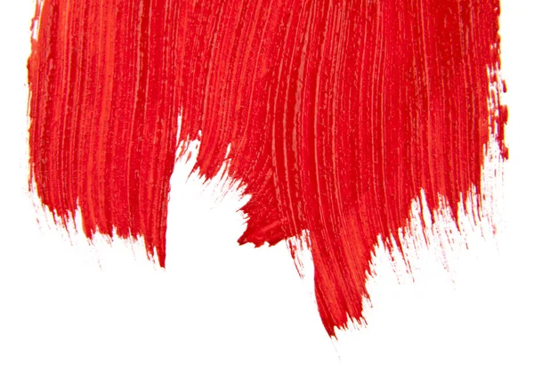 白い背景で隔離赤いペンキの汚れ — ストック写真