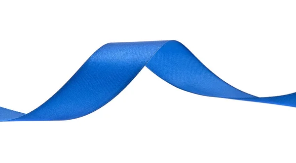 Blue ribbon isolated on white background — Stock Photo, Image