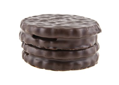 Beyaz arka plan üzerinde izole çikolata Çerezler