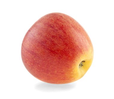 Beyaz arkaplanda kırmızı elma izole edildi