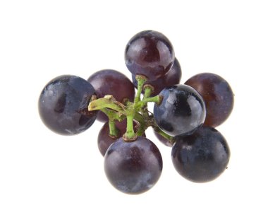 Beyaz arkaplanda izole edilmiş üzümler