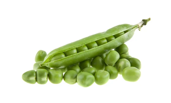 Green peas isolated on white background — Stock Photo, Image